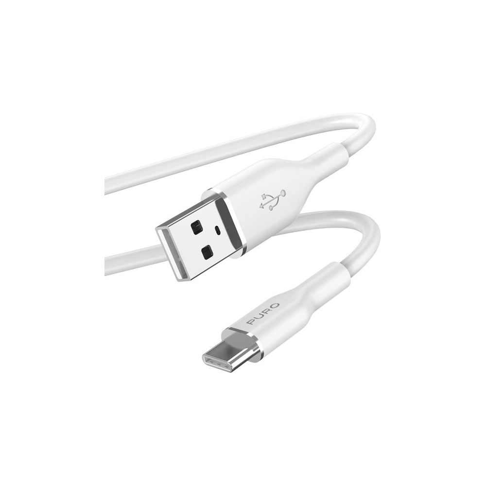 Kabel PURO ICON Soft Cable USB C USB A 1 5m White