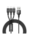 Wholesale Cable Baseus Rapid 3in1 microUSB & 2xLightning 1.2m Black - BSU017BLK - {ean13} - Hurt
