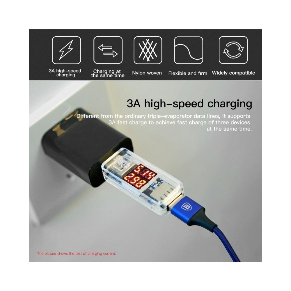 Hurtownia GSM - Kabel Baseus Rapid 3w1 microUSB, 2xLightning 1,2m Černý - BSU017BLK - {ean13} - Hurt