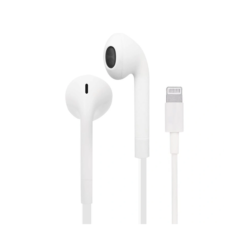 Hurtownia GSM - Słuchawki PURO Core Pro Stereo Earphones ze złączem lightning MFi, z płaskim kablem, mikrofonem i pilotem (Biały) - PUR370WHT - {ean13} - Hurt