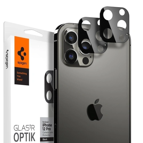 Szkło hartowane na aparat Spigen Optik Camera Lens Apple iPhone 12 Pro Max Black