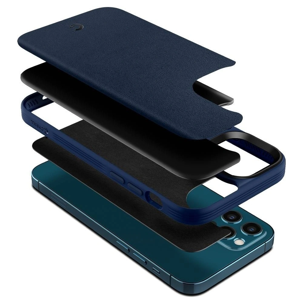 Wholesale Spigen Ciel Leather Brick Apple iPhone 12/12 Pro Navy - SPN1383NAV - {ean13} - Hurt