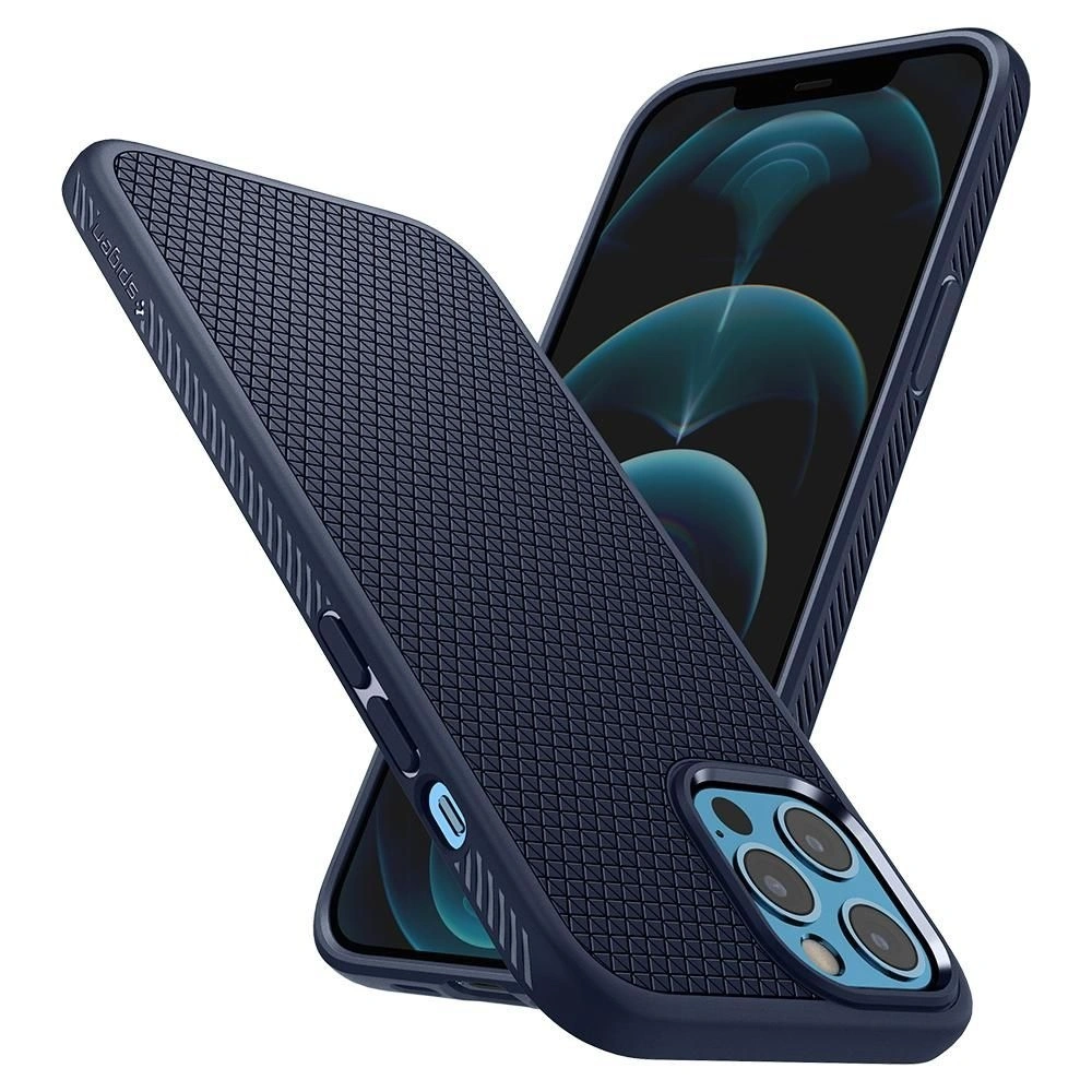 Hurtownia GSM - Etui Spigen Liquid Air Apple iPhone 12 Pro Max Navy Blue - SPN1384BLU - {ean13} - Hurt
