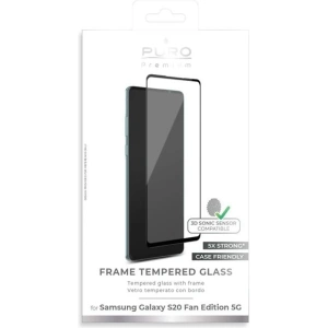 PURO Frame Tempered Glass Samsung Galaxy S20 FE (black)