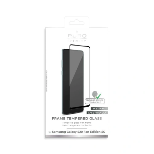 Szkło hartowane PURO Frame Tempered Glass Samsung Galaxy S20 FE (czarna ramka)