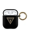 Guess GUACA2LSTLBK Apple AirPods cover black Silicone Triangle Logo