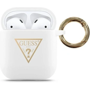 Hurtownia GSM - Etui Guess GUACA2LSTLWH Apple AirPods cover biały/white Silicone Triangle Logo - GUE774WHT - {ean13} - Hurt