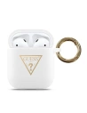 Wholesale Guess GUACA2LSTLWH Apple AirPods cover white Silicone Triangle Logo - GUE774WHT - {ean13} - Hurt