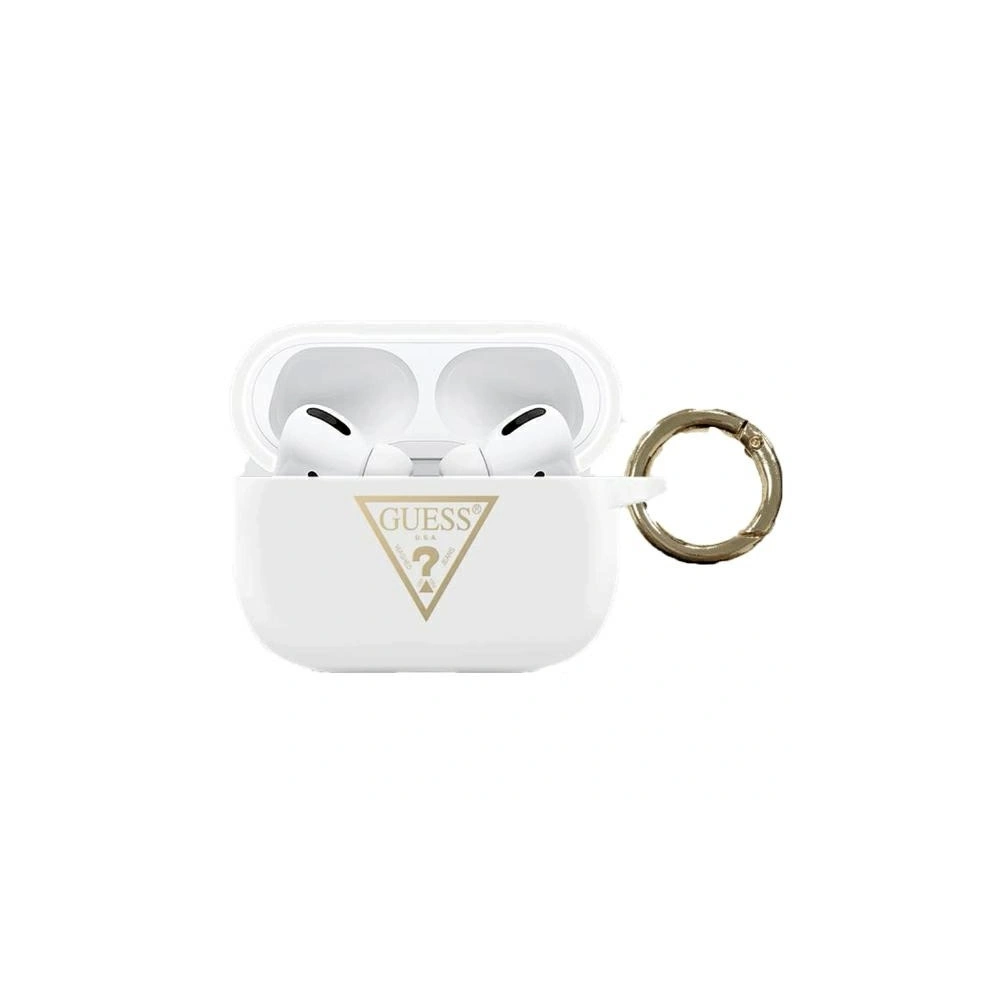 Hurtownia GSM - Etui Guess GUACAPLSTLWH Apple AirPods Pro cover biały/white Silicone Triangle Logo - GUE776WHT - {ean13} - Hurt