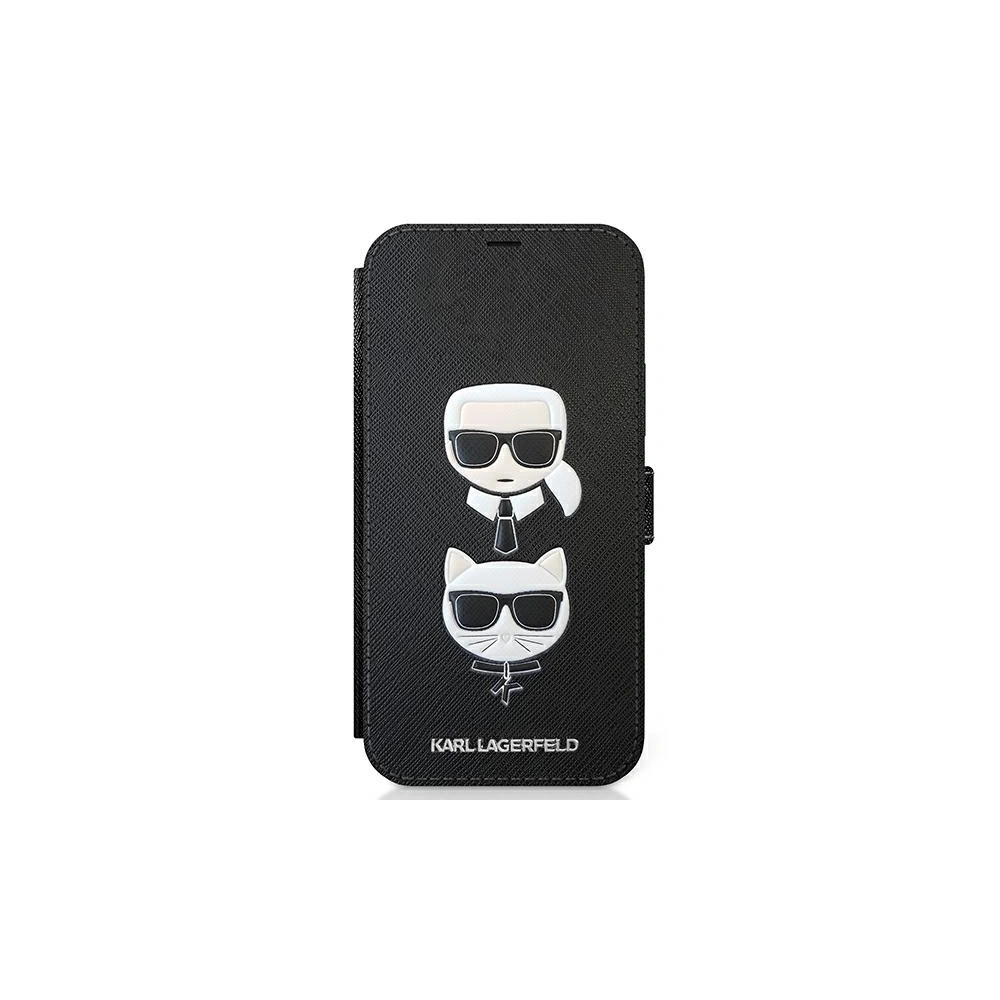 Hurtownia GSM - Etui Karl Lagerfeld KLFLBKP12LSAKICKCBK Apple iPhone 12 Pro Max schwarz/black Buch Saffiano Karl & Choupette - KLD409BLK - {ean13} - Hurt