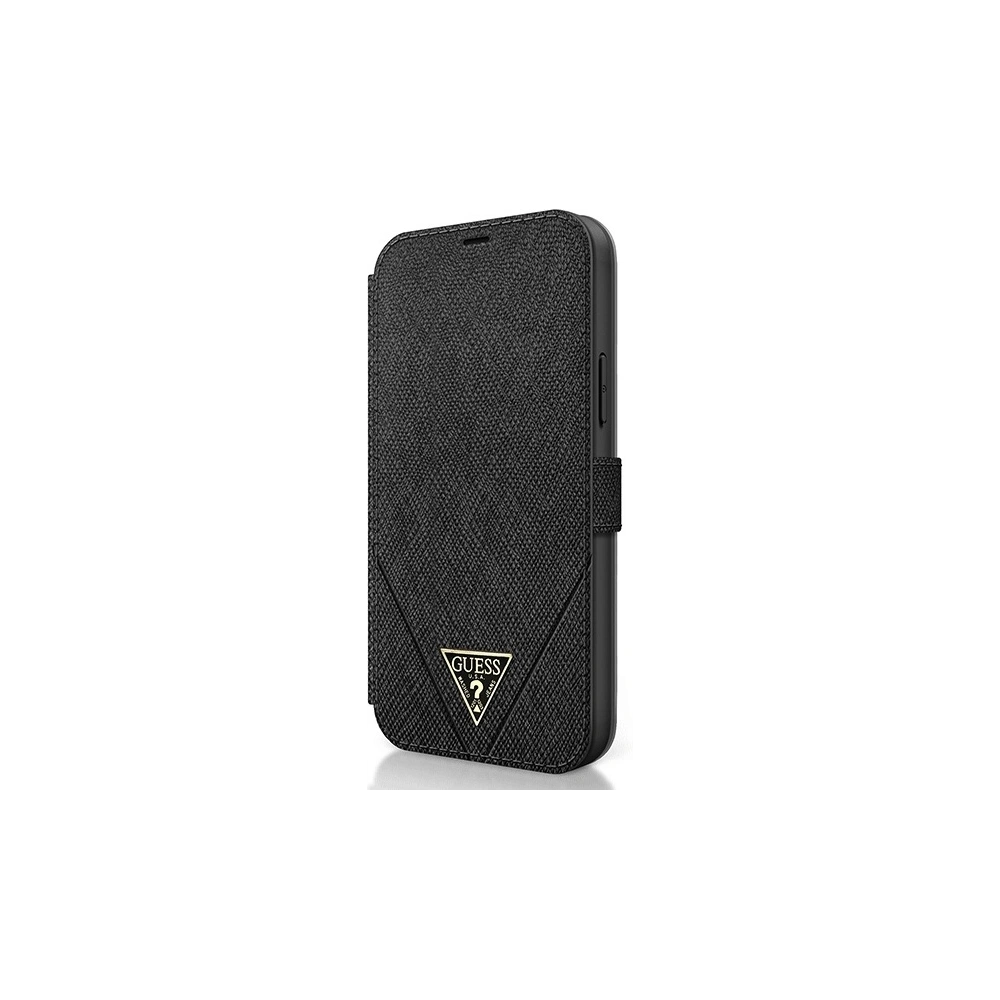 Wholesale Guess GUFLBKP12MVSATMLBK Apple iPhone 12/12 Pro black book Saffiano - GUE780BLK - {ean13} - Hurt