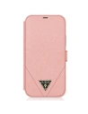 Etui Guess GUFLBKP12MVSATMLPI Apple iPhone 12/12 Pro różowy/pink book Saffiano