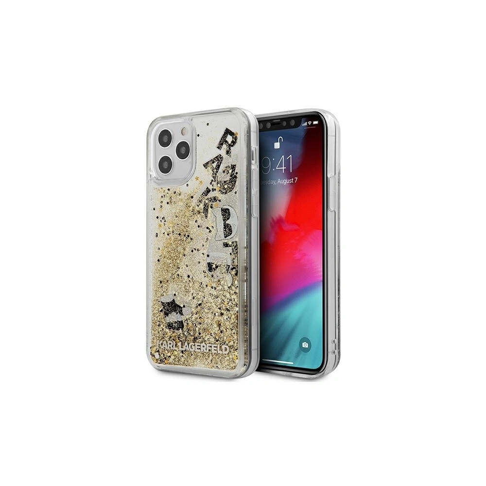 Hurtownia GSM - Etui Karl Lagerfeld KLHCP12LROGO Apple iPhone 12 Pro Max złoty/gold hardcase Glitter Charms - KLD414GLD - {ean13} - Hurt