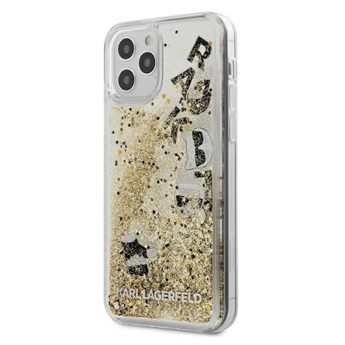 Etui Karl Lagerfeld KLHCP12LROGO Apple iPhone 12 Pro Max złoty/gold hardcase Glitter Charms