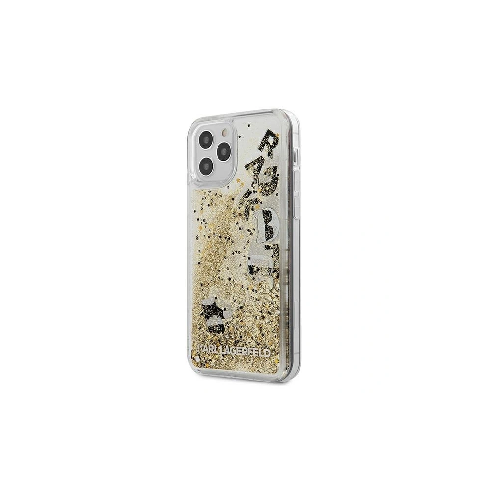 Hurtownia GSM - Etui Karl Lagerfeld KLHCP12LROGO Apple iPhone 12 Pro Max złoty/gold hardcase Glitter Charms - KLD414GLD - {ean13} - Hurt