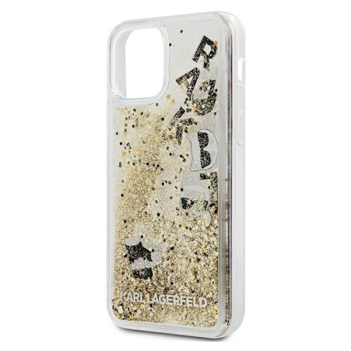 Etui Karl Lagerfeld KLHCP12LROGO Apple iPhone 12 Pro Max złoty/gold hardcase Glitter Charms