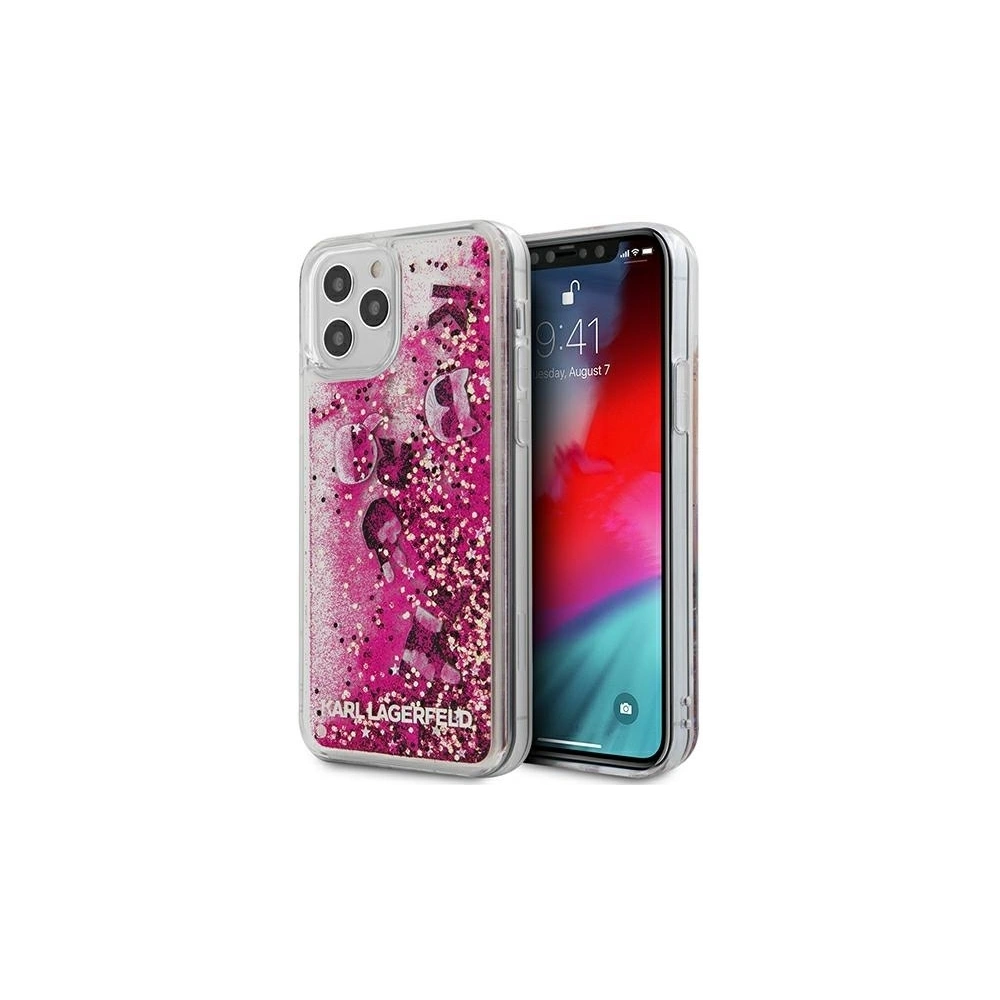 Hurtownia GSM - Etui Karl Lagerfeld KLHCP12LROPI Apple iPhone 12 Pro Max różowy/pink hardcase Glitter Charms - KLD415PNK - {ean13} - Hurt