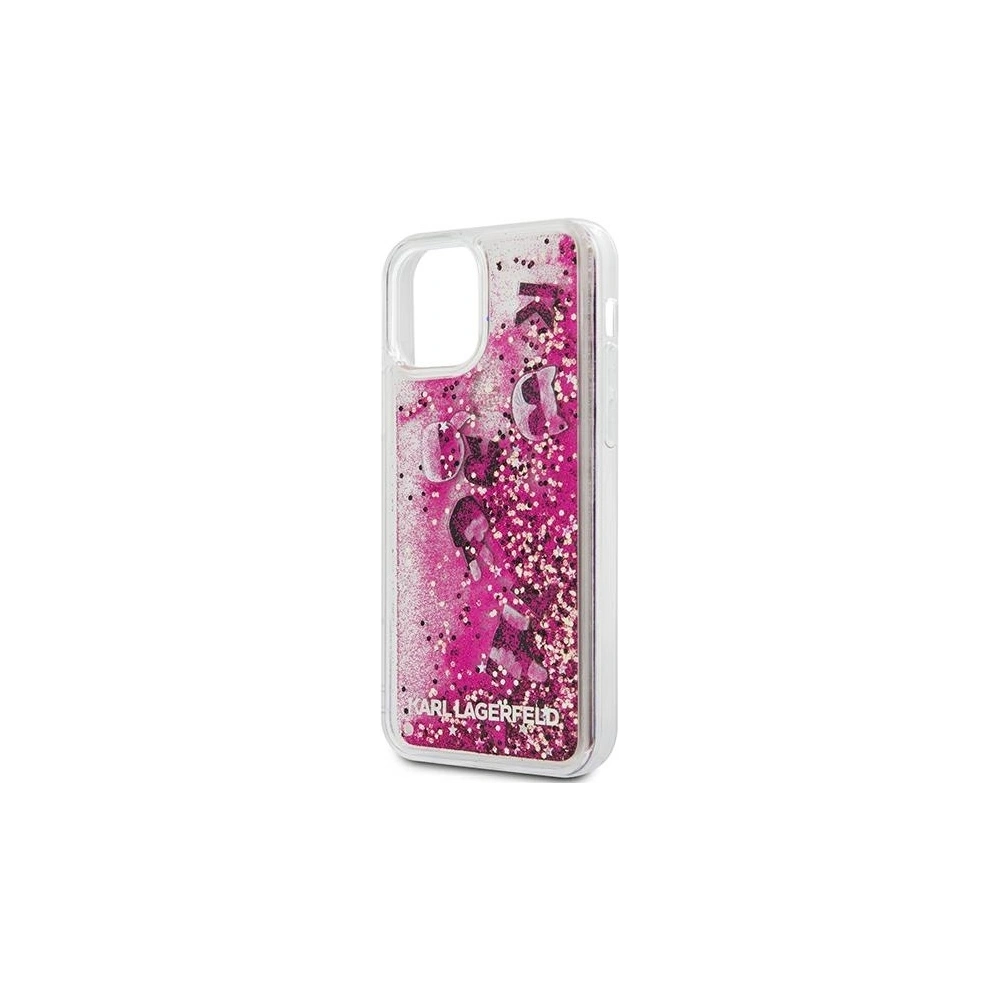 Wholesale Karl Lagerfeld KLHCP12LROPI Apple iPhone 12 Pro Max pink hardcase Glitter Charms - KLD415PNK - {ean13} - Hurt