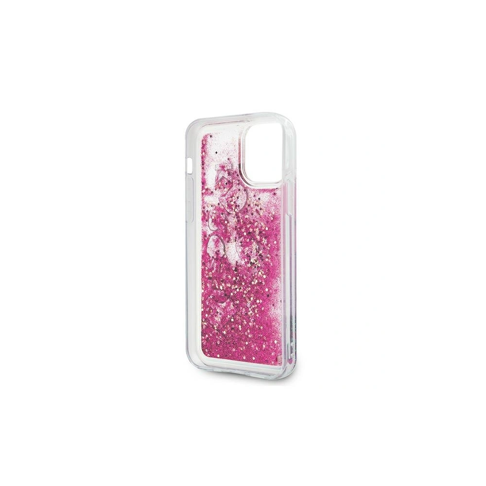 Wholesale Karl Lagerfeld KLHCP12SROPI Apple iPhone 12 mini pink hardcase Glitter Charms - KLD416PNK - {ean13} - Hurt