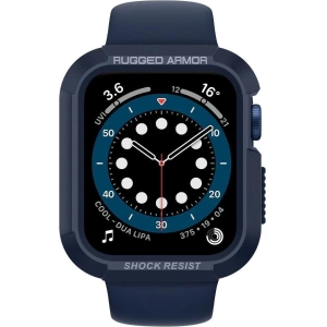 Etui Spigen Rugged Armor Apple Watch 4/5/6/7/SE 44/45mm Navy Blue