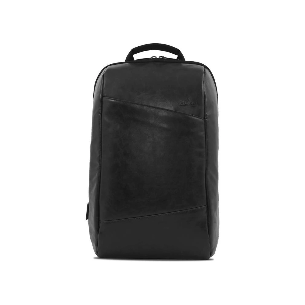 Hurtownia GSM - Plecak ze skóry ekologicznej z zewnętrzym portem USB PURO Byday Classic Notebook 15.6 / tablet (czarny) - PUR373BLK - {ean13} - Hurt