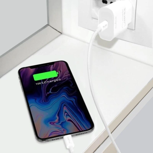 Ładowarka sieciowa Puro Fast Travel Charger USB-C 20W (biały)