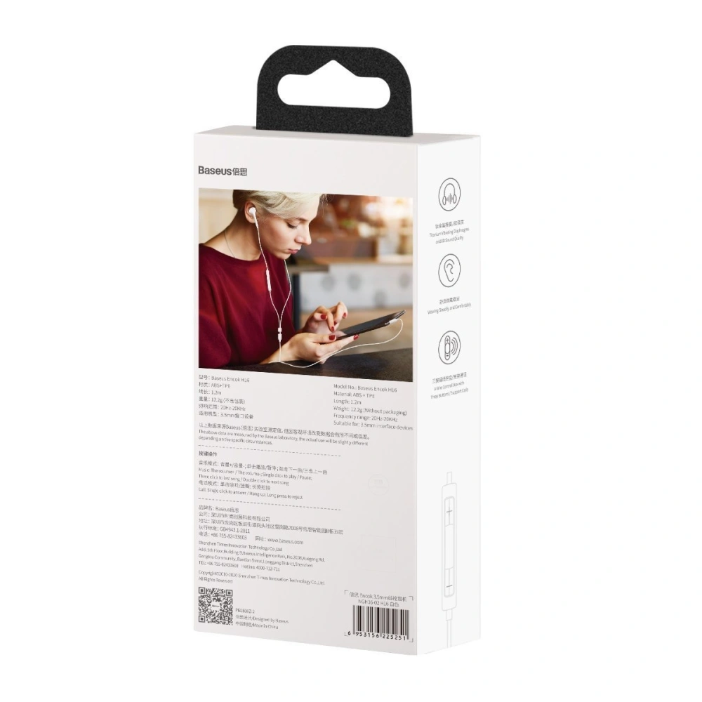 Hurtownia GSM - Kopfhörer Baseus Encok H16 (weiß) - BSU1942WHT - {ean13} - Hurt