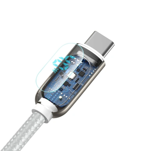 Kabel USB do USB-C Baseus Display, 5A, 1m (biały)