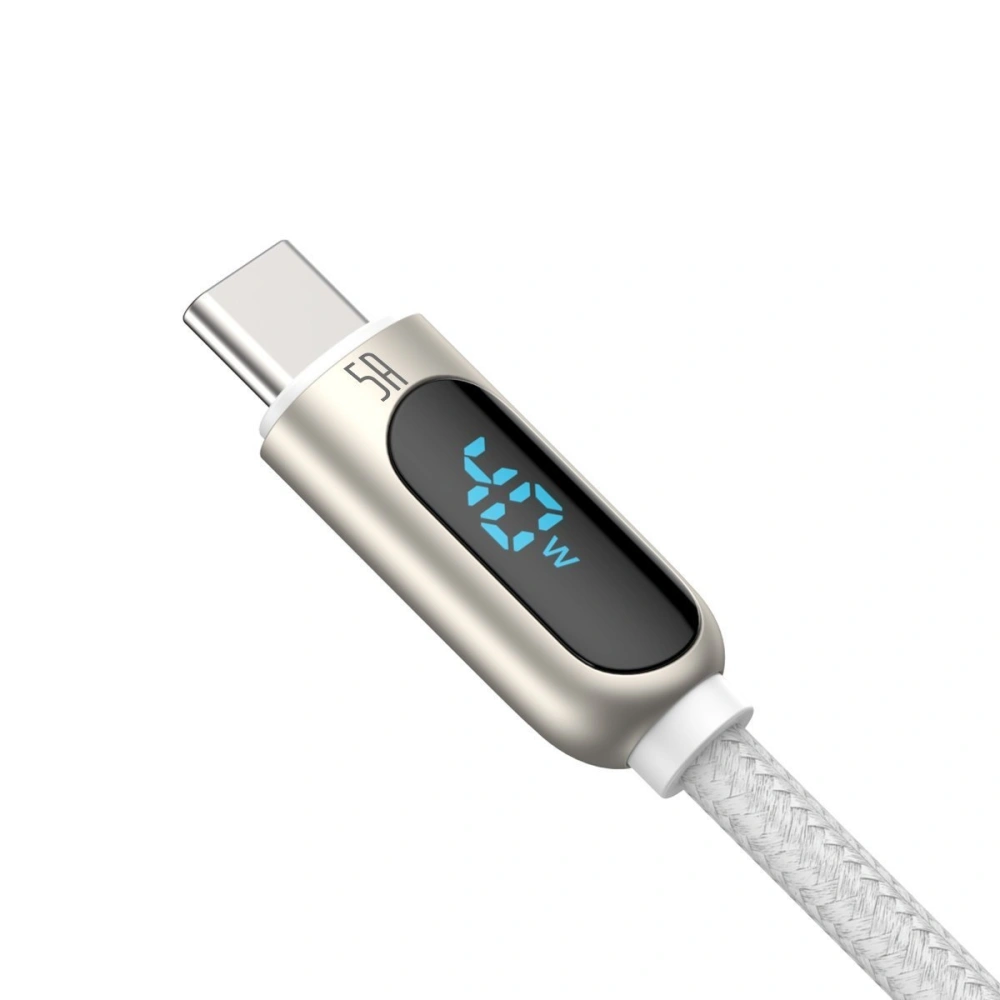 Wholesale Baseus Display USB to USB-C Cable 5A 1m (white) - BSU1961WHT - {ean13} - Hurt