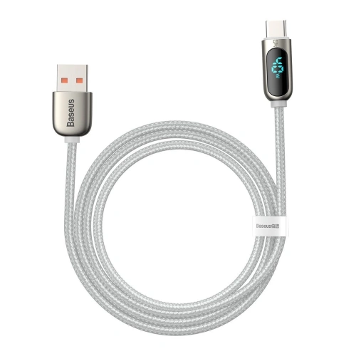 Kabel USB do USB-C Baseus Display, 5A, 1m (biały)