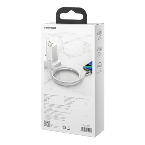 Kabel USB do USB-C Baseus Display, 5A, 1m (biały)
