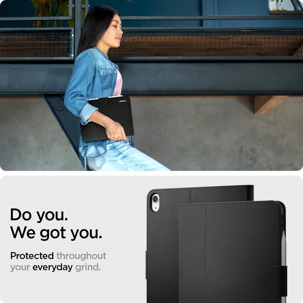Hurtownia GSM - Etui Spigen Liquid Air Folio Apple iPad Air 10.9 2020/2022 (4. und 5. Generation) / iPad Air 11 2024 (6. Generation) Schwarz - SPN1394BLK - {ean13} - Hurt