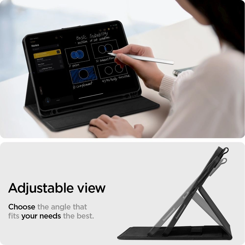 Hurtownia GSM - Etui Spigen Liquid Air Folio Apple iPad Air 10.9 2020/2022 (4. und 5. Generation) / iPad Air 11 2024 (6. Generation) Schwarz - SPN1394BLK - {ean13} - Hurt