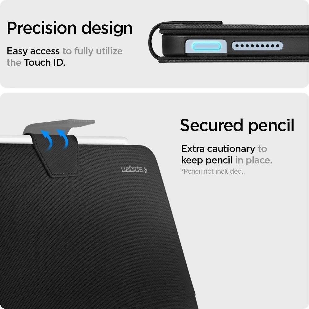 Wholesale Spigen Liquid Air Folio Apple iPad Air 10.9 2020/2022 (4 i 5 gen) / iPad Air 11 2024 (6 gen) Black - SPN1394BLK - {ean13} - Hurt