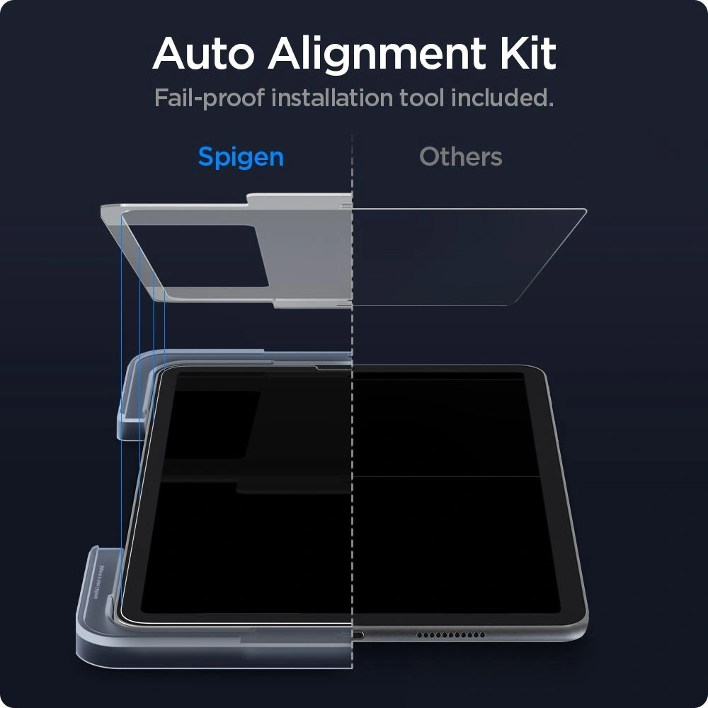 Hurtownia GSM - Szkło hartowane Spigen GLAS.tR ez Fit Apple iPad Air 10.9 2020/2022 (4. i 5. generacji) / iPad Air 11 2024 (6. generacji) - SPN1395 - {ean13} - Hurt