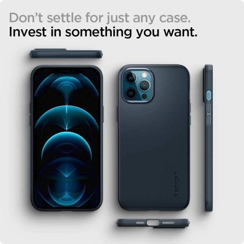 Etui Spigen Thin Fit Apple iPhone 12 Pro Max Metal Slate