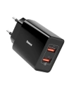 Szybka ładowarka sieciowa Baseus Speed Mini, PD + QC 3.0 18W (czarna)