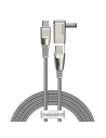 Kabel 2w1 Baseus Flash Series, USB-C do USB-C / wtyk zasilania DC 5.5x2.5mm, 100W, 2m (szary)