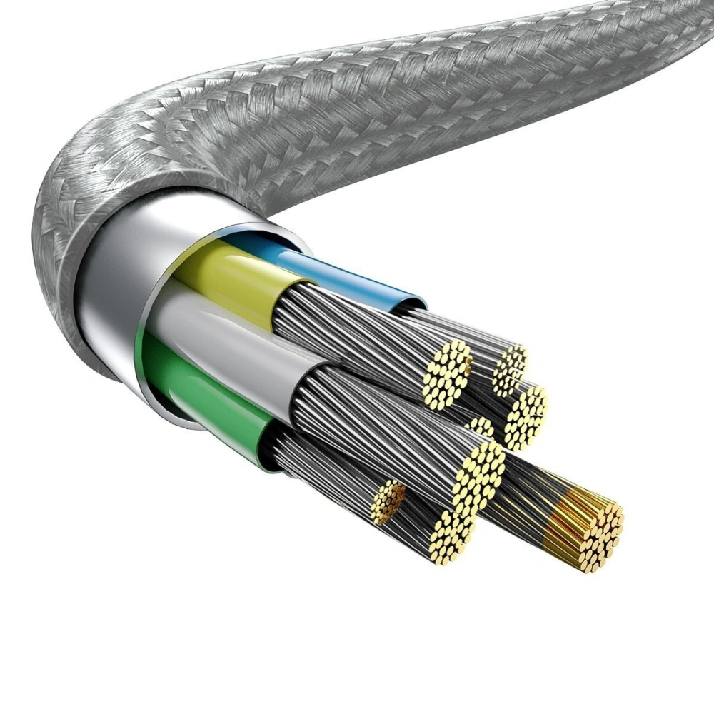 Hurtownia GSM - Kabel 2w1 Baseus Flash Series, USB-C do USB-C / wtyk zasilania DC 5.5x2.5mm, 100W, 2m (szary) - BSU1965GRY - {ean13} - Hurt