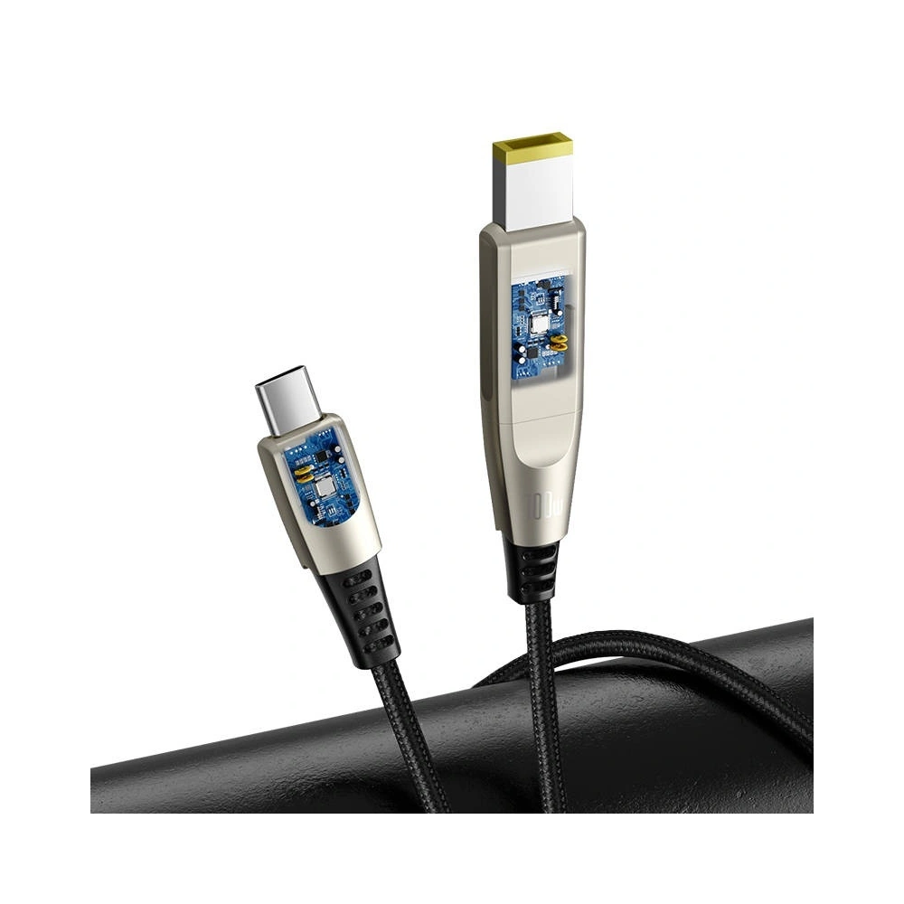 Hurtownia GSM - Kabel 2w1 Baseus Flash Series, USB-C do USB-C / wtyczka Lenovo, 100W, 2m (czarny) - BSU1966BLK - {ean13} - Hurt