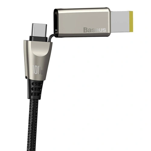 Kabel 2w1 Baseus Flash Series, USB-C do USB-C / wtyczka Lenovo, 100W, 2m (czarny)