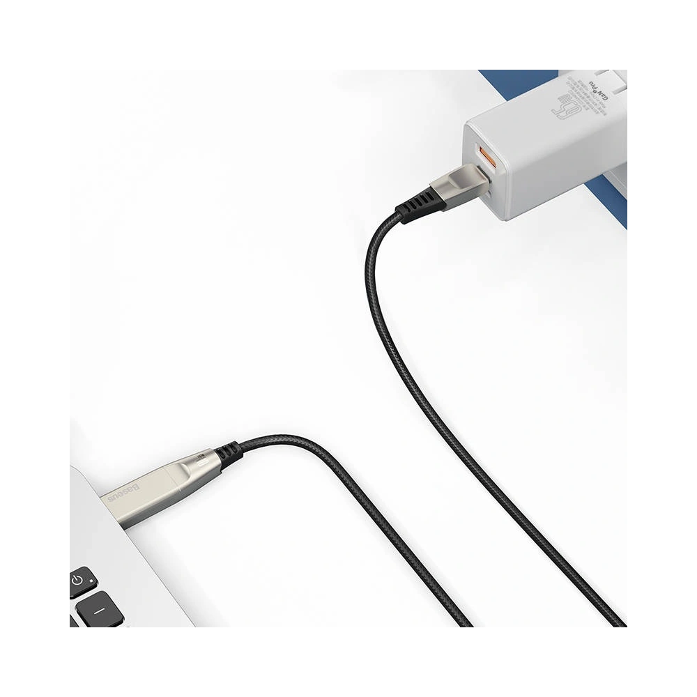 Wholesale Baseus Flash Series Fast Charging Data Cable with Square Lenovo Head Type-C to C+DC 100W 2m Black - BSU1966BLK - {ean13} - Hurt