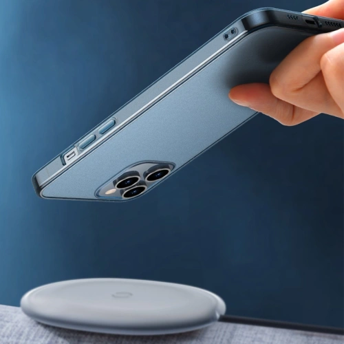 Etui Baseus Frosted Glass Case Apple iPhone 12/12 Pro (biały)