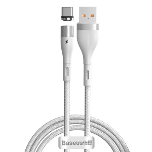 Kabel magnetyczny USB - USB-C Baseus Zinc 3A 1m (biały)
