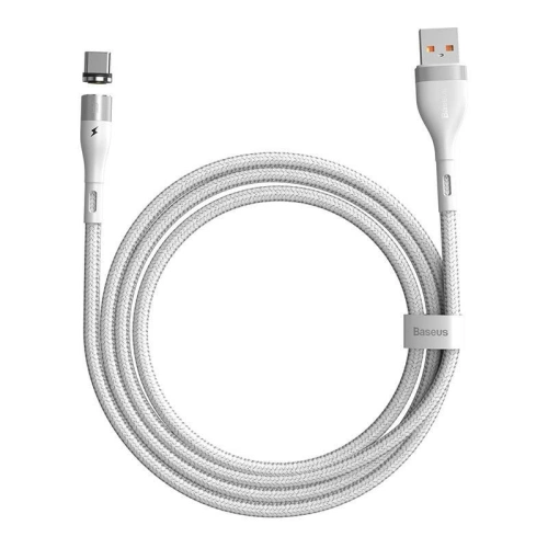 Kabel magnetyczny USB - USB-C Baseus Zinc 3A 1m (biały)