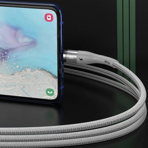 Kabel magnetyczny USB - USB-C Baseus Zinc 3A 1m (biały)