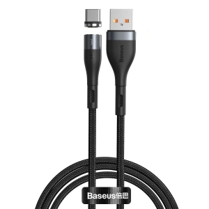 USB magnetic cable - USB-C Baseus Zinc 3A 1m (black)