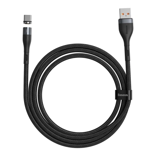 Kabel magnetyczny USB - USB-C Baseus Zinc 3A 1m (czarny)