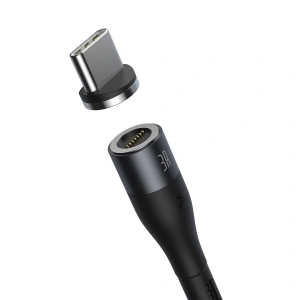 Kabel magnetyczny USB - USB-C Baseus Zinc 3A 1m (czarny)