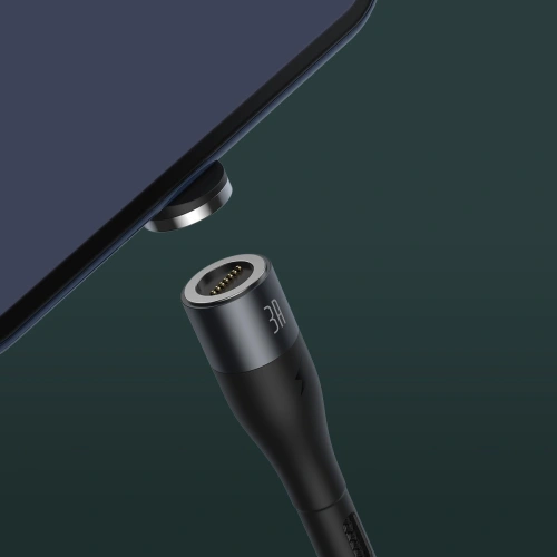 Kabel magnetyczny USB - USB-C Baseus Zinc 3A 1m (czarny)